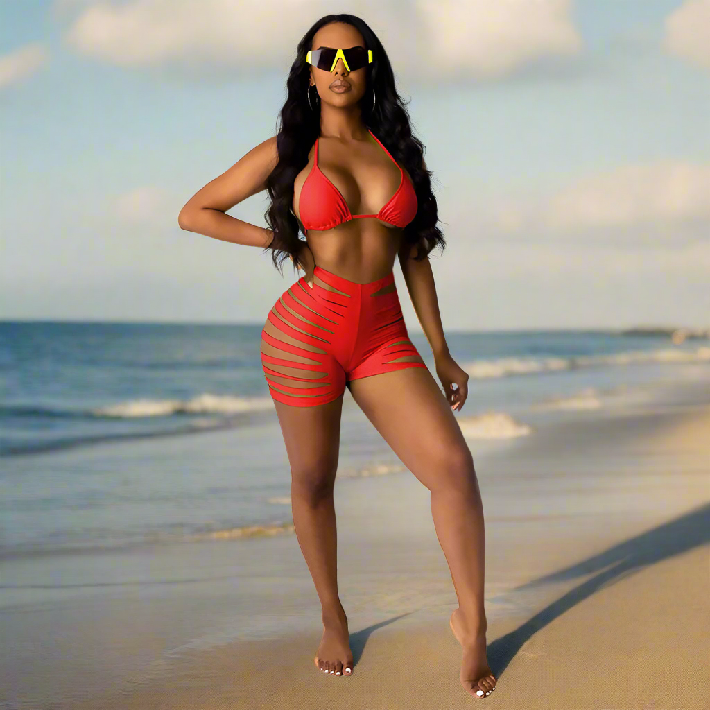 Go Sharonda Slay Sexy Cut-Out Bikini Set