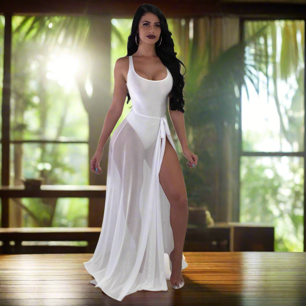 Go Evelyn Ethereal Goddess Sexy Sheer Two Piece Swimsuit