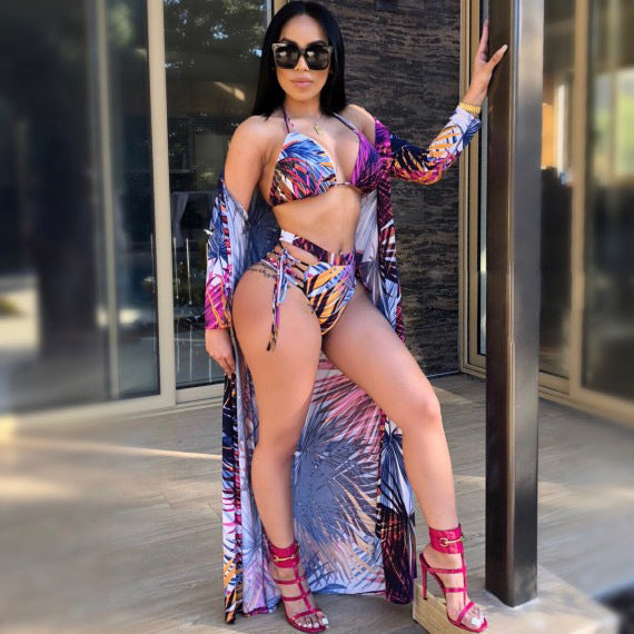 Go Toni TropiChic 3-Piece Sexy Swimsuit & Cover-Up Set