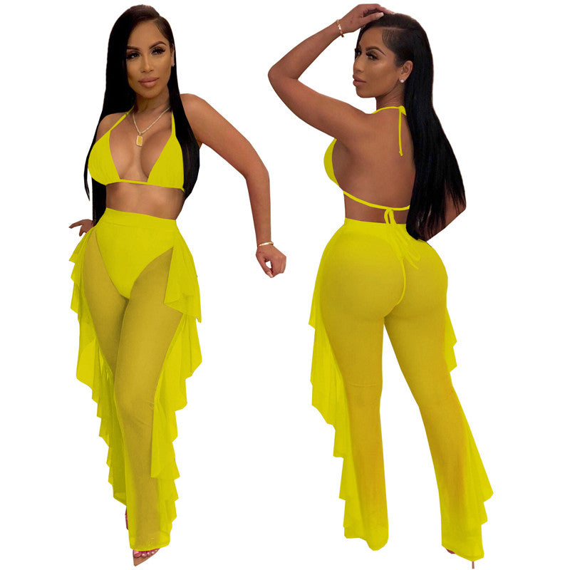 Go Sandy Siren Sexy Glow Ruffle Set
