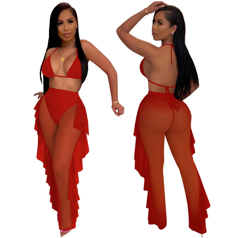 Go Sandy Siren Sexy Glow Ruffle Set