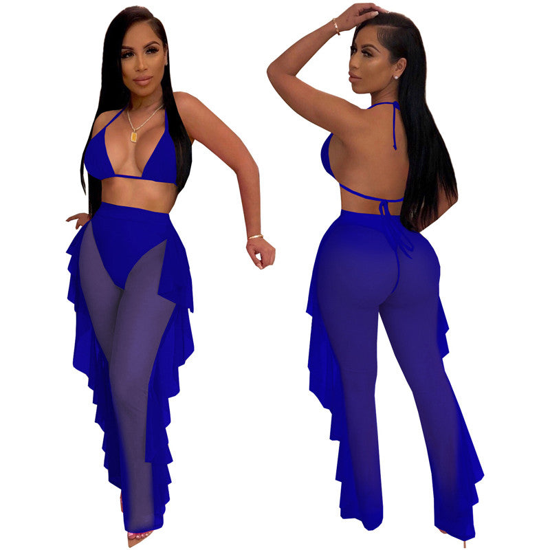 Go Sandy Siren Sexy Glow Ruffle Set