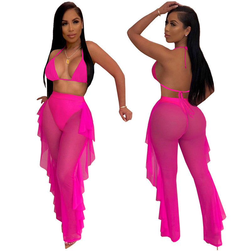 Go Sandy Siren Sexy Glow Ruffle Set