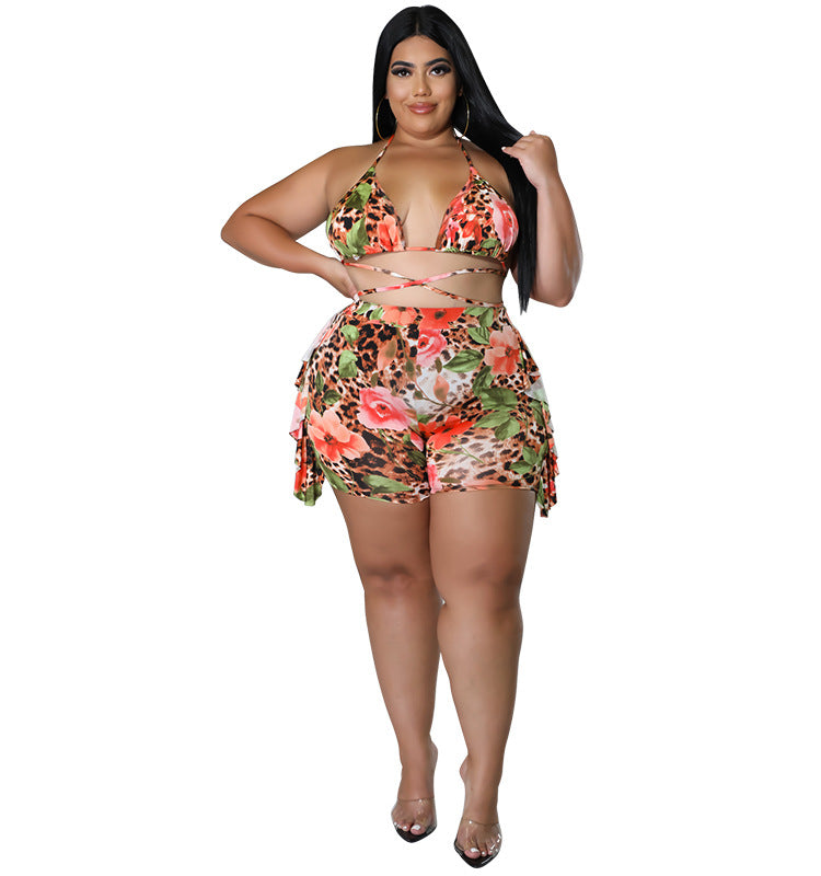 Go Savana Shoreline Sexy Plus Size Two Piece Swimsuit Set