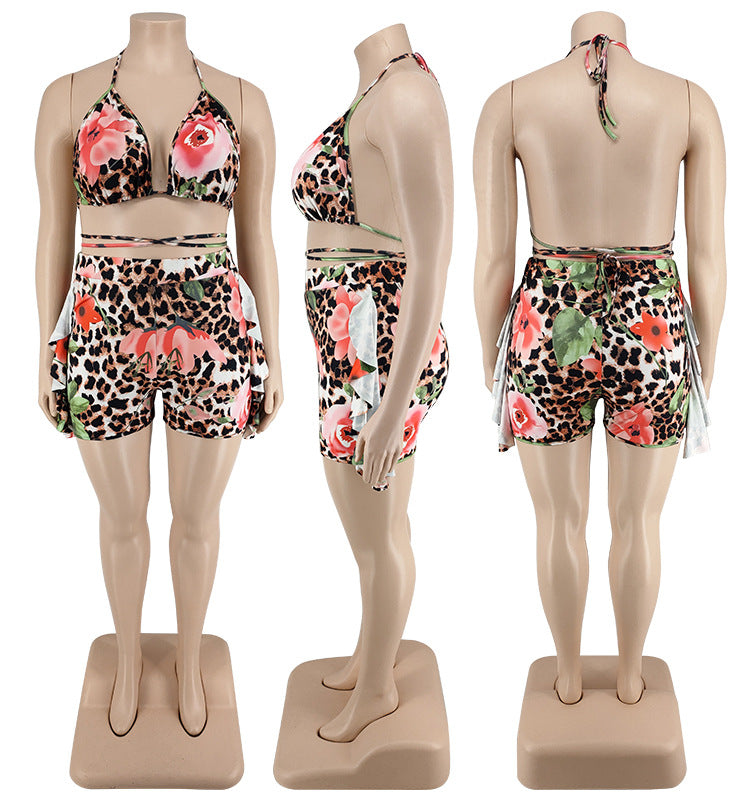 Go Savana Shoreline Sexy Plus Size Two Piece Swimsuit Set