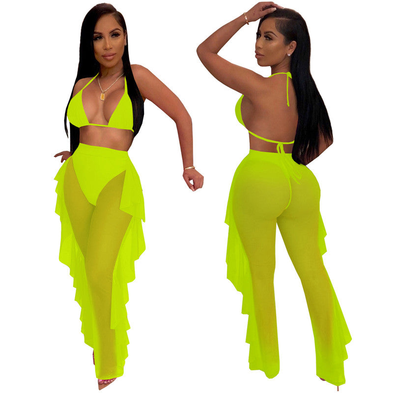 Go Sandy Siren Sexy Glow Ruffle Set