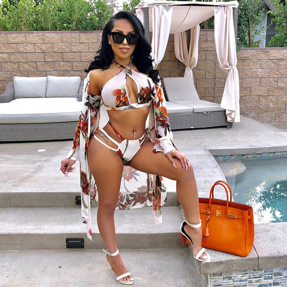 Go Toni TropiChic 3-Piece Sexy Swimsuit & Cover-Up Set