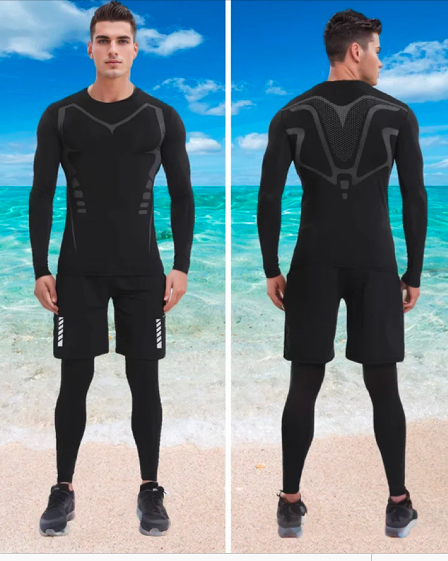Go Uriah UV Protection Elastic 3-Piece Men’s Swimsuit Set