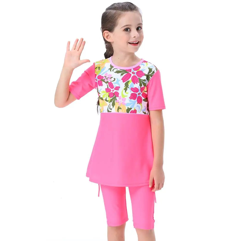 Kokuogo Diverse & Modest Wave 3-Piece Girls’ Burkini Set