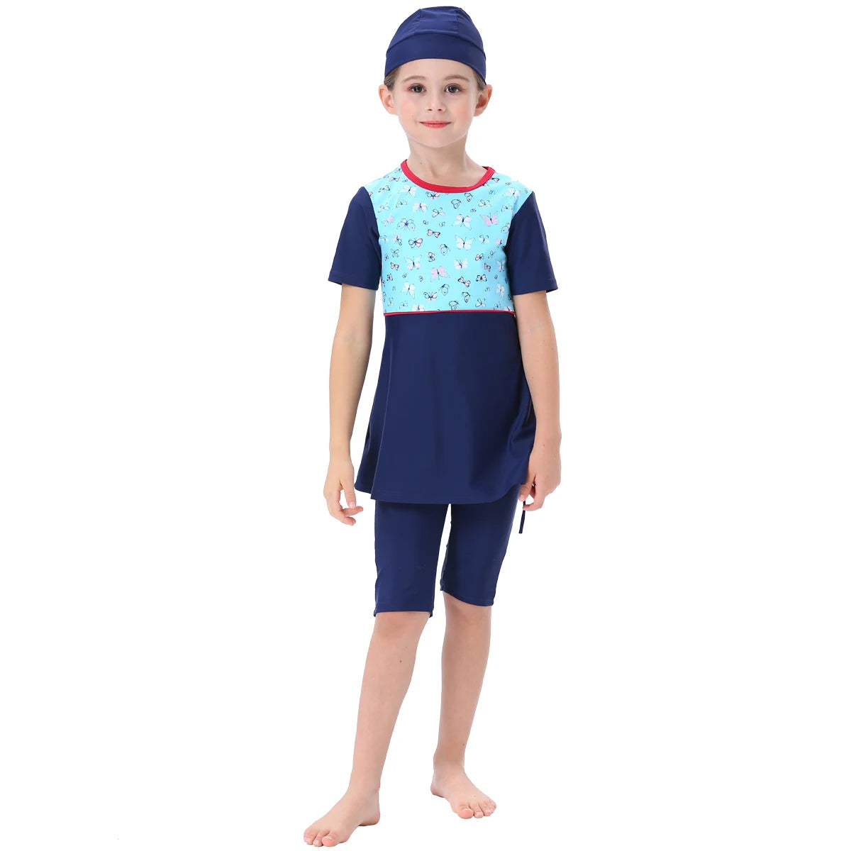 Kokuogo Diverse & Modest Wave 3-Piece Girls’ Burkini Set