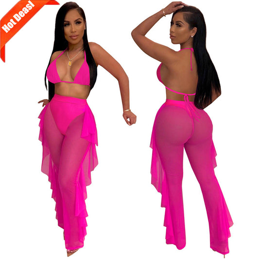 Go Sandy Siren Sexy Glow Ruffle Set