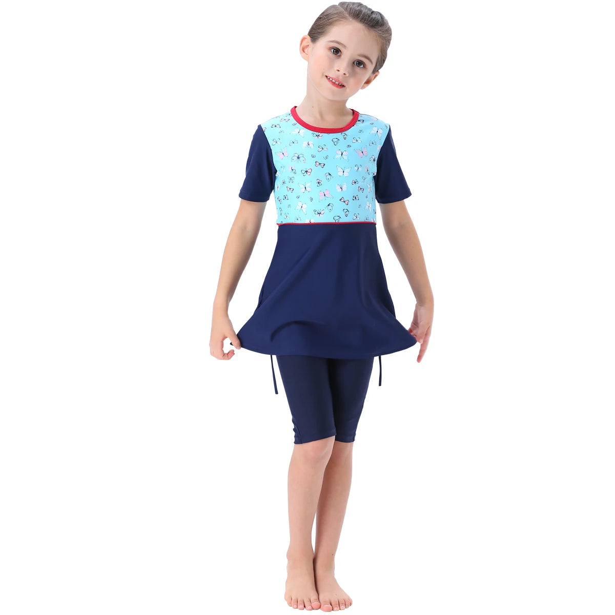 Kokuogo Diverse & Modest Wave 3-Piece Girls’ Burkini Set