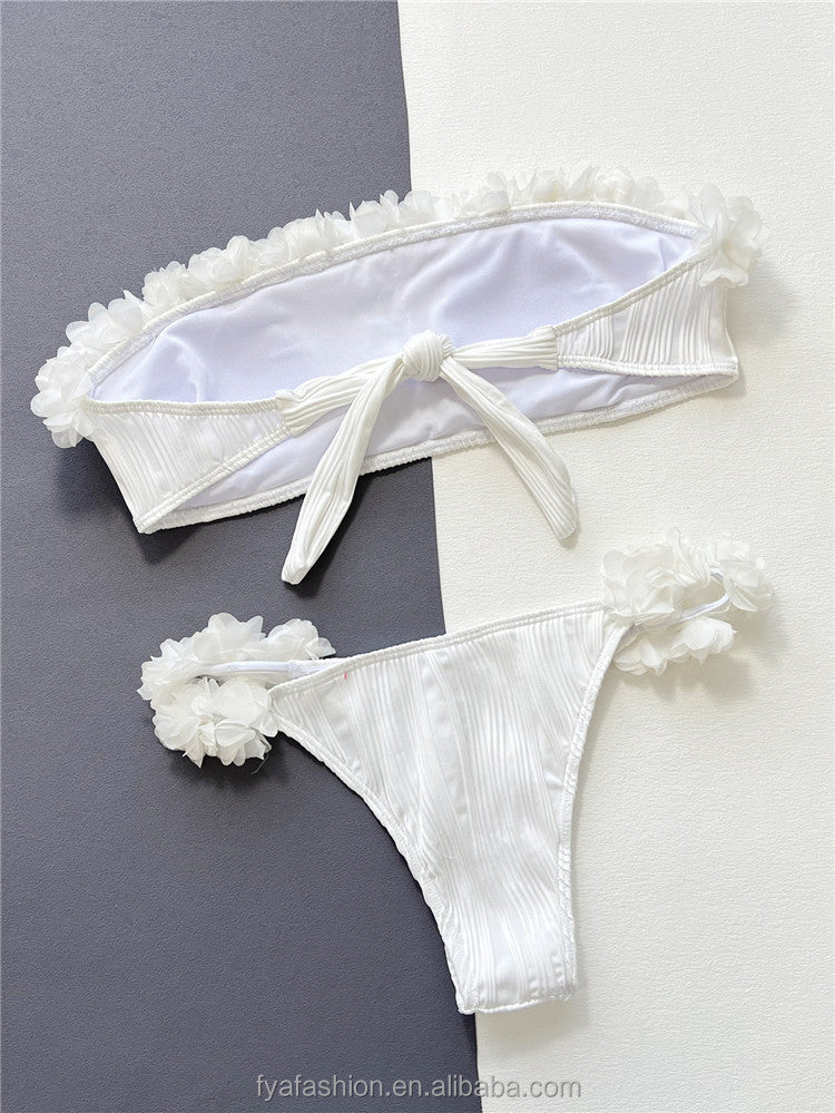 Go Eden Whisper 3D Petal Sexy Women Bandeau Bikini