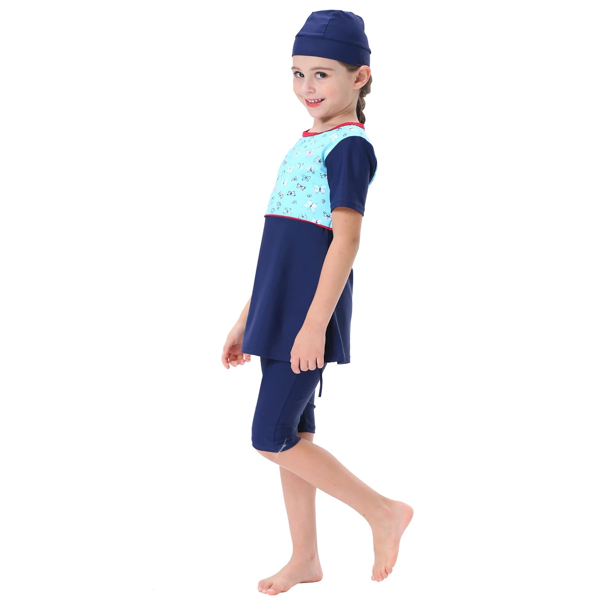 Kokuogo Diverse & Modest Wave 3-Piece Girls’ Burkini Set