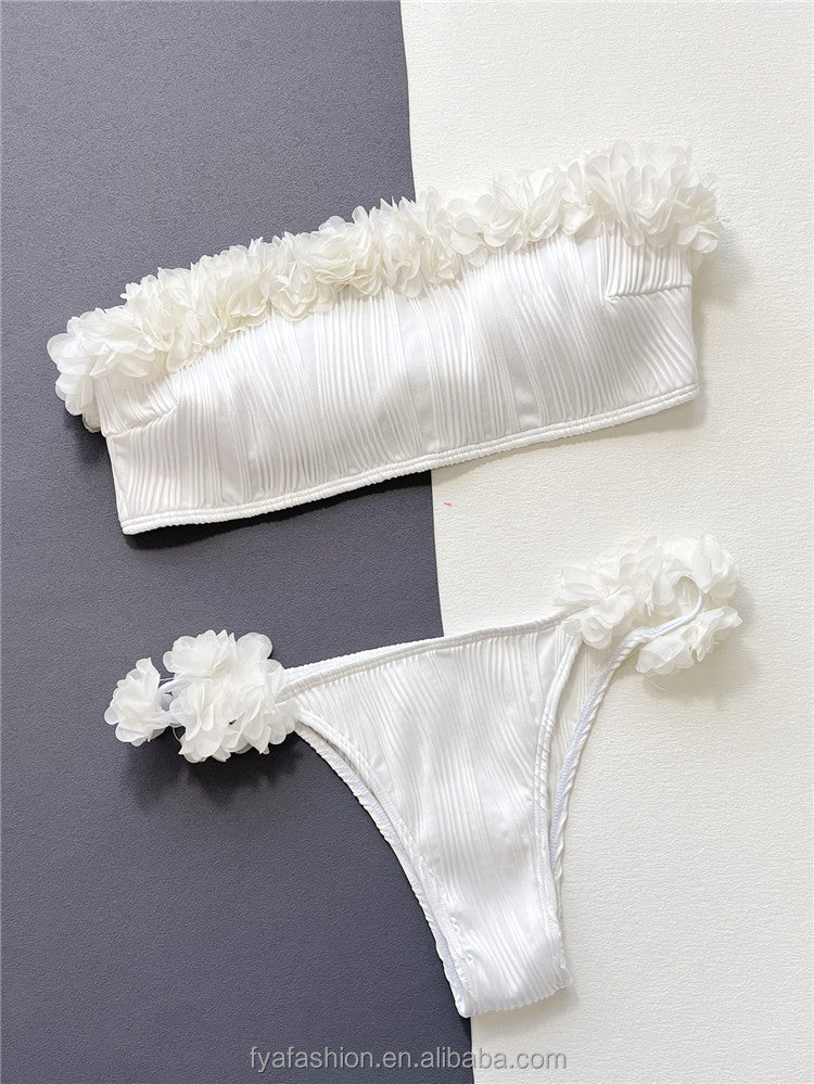 Go Eden Whisper 3D Petal Sexy Women Bandeau Bikini