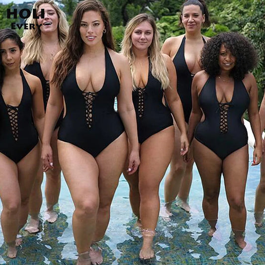 Go Piper PowerLace Curve Sexy Plus Size One Piece Swimsuit