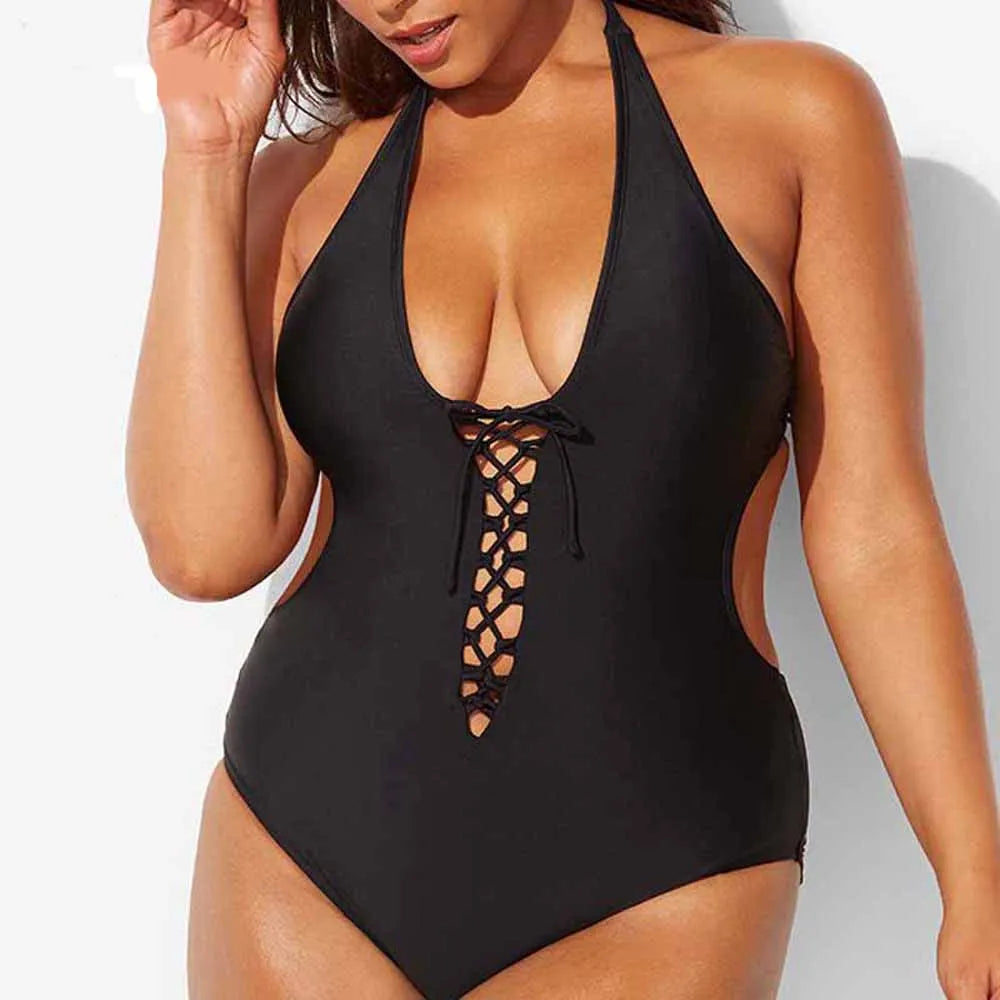 Go Piper PowerLace Curve Sexy Plus Size One Piece Swimsuit