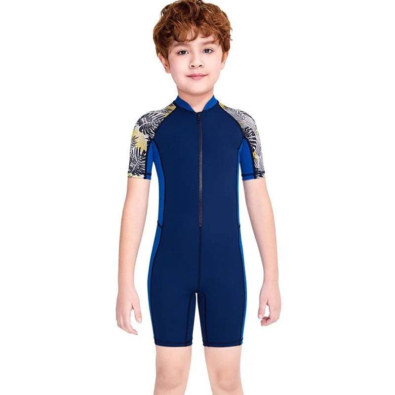 Children Swimsuits Kid Swimwear Boys Long Sleeve Sun Protection